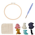 Hot Sell Punch Needle Embroidery Kit with Yarn for DIY Beginners Easy Embroidery Needlework Wool Work Home Decor