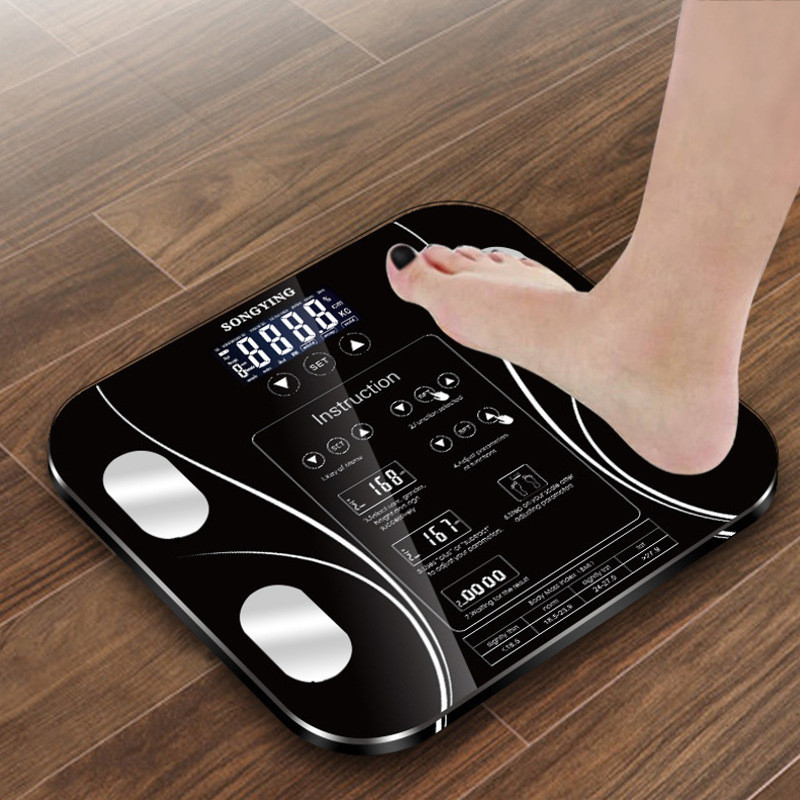 Body Fat Scale USB charging Smart Household Weighing Scale Fat Scale LED Digital English Function Screen CE Certification