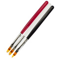 1pcs Nail Brush Pen UV Gel Gradient Bloom Nail Art Painting Wood Handle Nylon Hair Black White Red Draw Manicure Nail Tool JI285