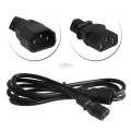 IEC 320 3-Pin C14 male To C13 Female main Power Extension Cord Lead Cable 1.8/3m T15 Drop ship