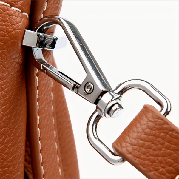 Leather flip-top fashion handbag for women