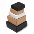 10pcs/lot 9sizes Small Kraft Paper Box Brown Cardboard Handmade Soap Box White Craft Paper Gift Box Black Packaging Jewelry Box