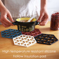 Chic Nordic Silicone Felt Coaster Cup Hexagon Mats Pad Heat-insulated Bowl Placemat Home Decor Desktop Japanese Simple Table Pad