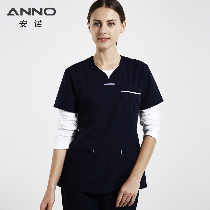 ANNO Summer Nurse uniform Female Form Scrub Suit Health and Beauty Care Short/Long Sleeves Nursing Dress Hospital Supply