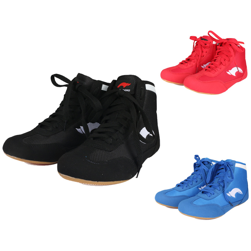 Authentic VeriSign wrestling shoes for men training shoes tendon at the end leather sneakers professional boxing shoes