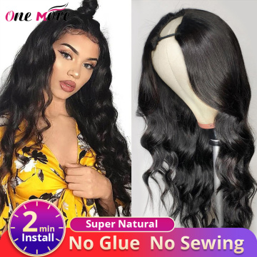 U Part Wig Human Hair Brazilian Body Wave Wig Full Machine Made U Shaped Wig 250 Density Remy Glueless Human Hair Wigs For Women