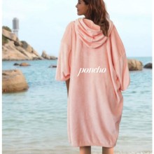 Velour Poncho with Hood for Surfing