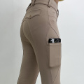 Zipper Button Breeches Women Equestrian Clothing