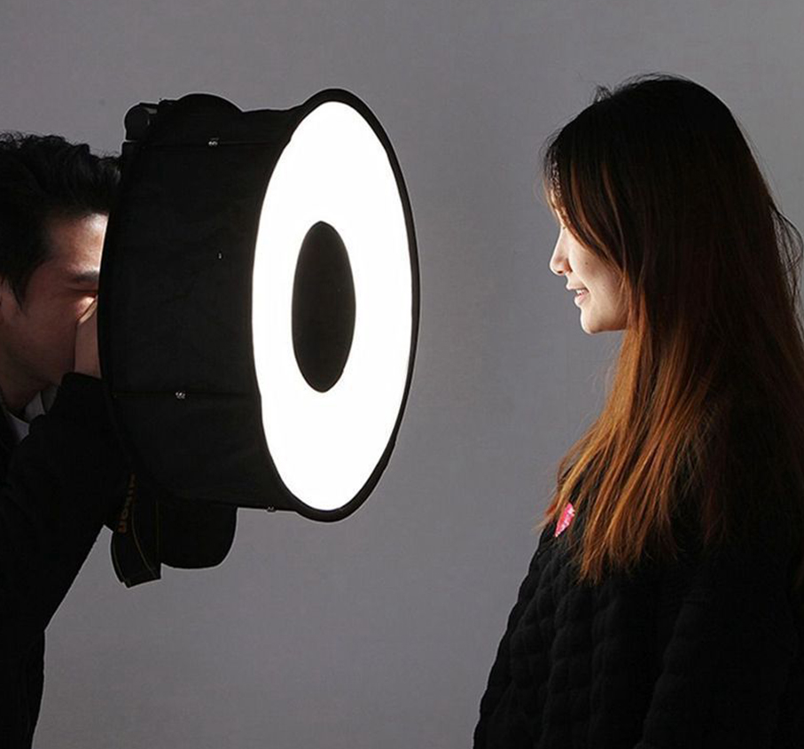 Flash Light Foldable Accessories Speedlight Universal Professional Photography Softbox Flash Diffuser Annular 45CM