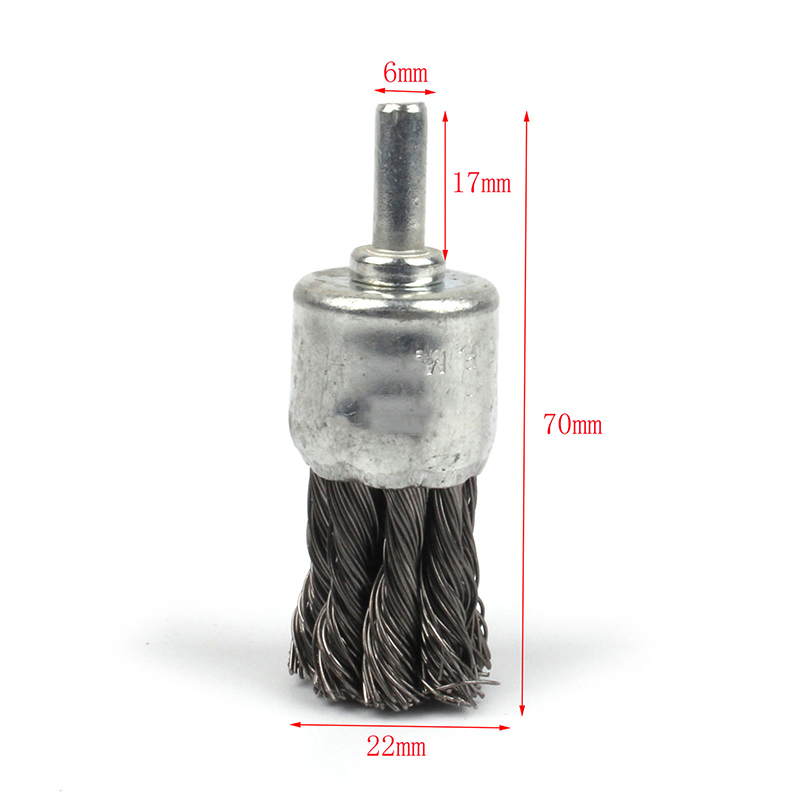 1x Wire Knot End Brush Stainless Steel Milling Supply For Die Grinder Drill Metalworking Tip Abrasive Tools Arbor