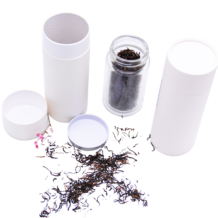 Customized tea gift box round with metal lid