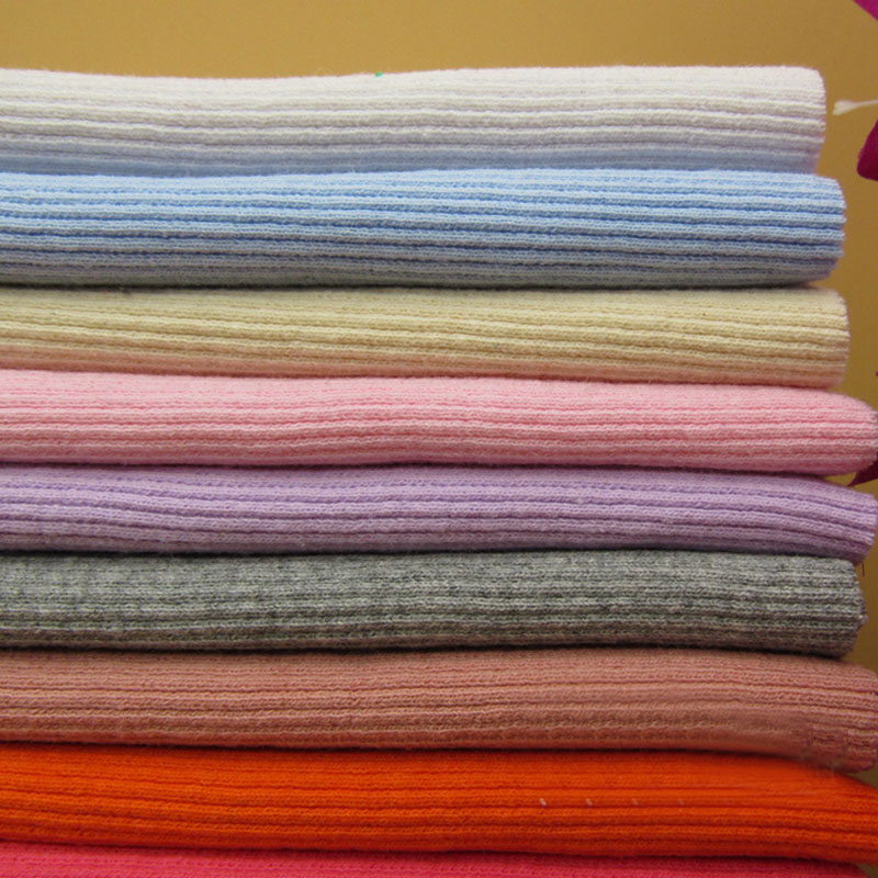 20cm/lot Cotton Knitted Rib Cuff Fabric Stretchy for Pregnant Abdominal Cuffs Sport Sweater Collar Cotton Fabric