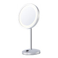 Battery power makeup mirror with lights