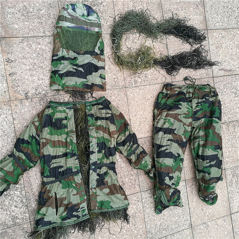 New popular Children's Camouflage Hunting Clothes teenagers grass type Ghillie Suits for 6-12 years old