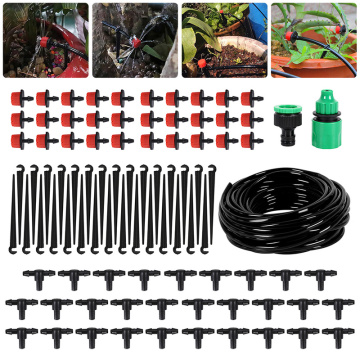 25M DIY Drip Irrigation System Automatic Watering Hose Micro Drip Watering Kits with Adjustable Drippers for Garden Landscape