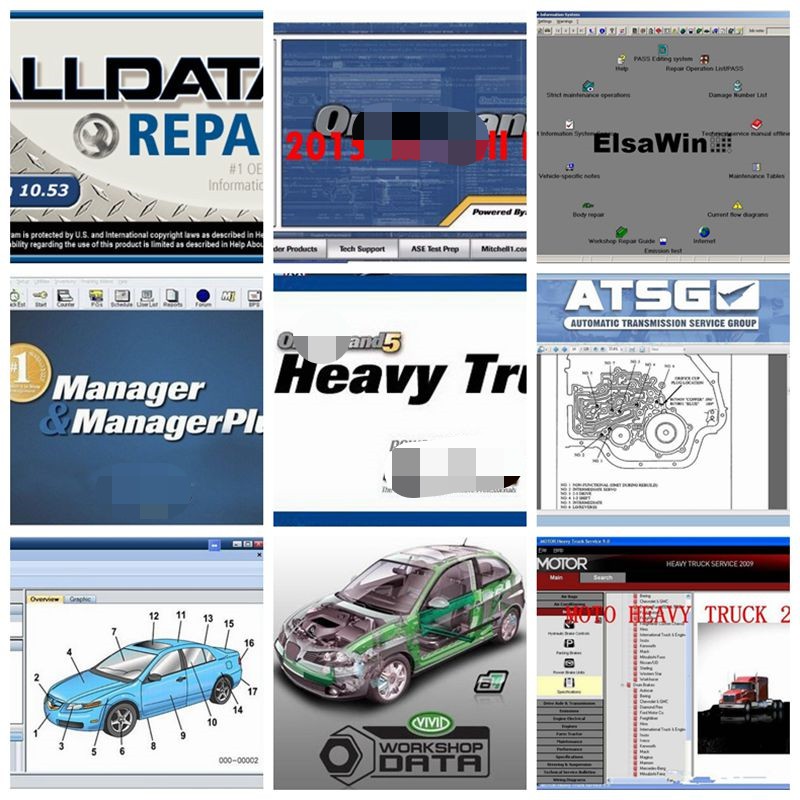 2020 Auto Repair Software Alldata V10.53 1TB HDD 50 Software Alldata and mit//chell 2015 Heavy Truck Vivid Workshop ATSG ElsaWin