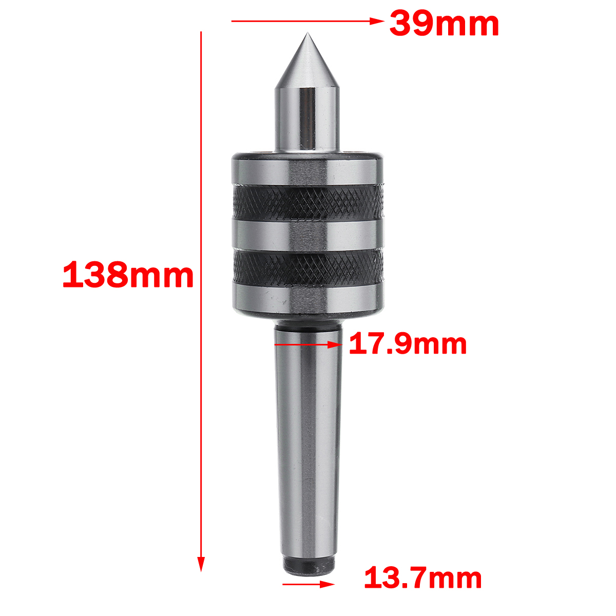 MT2 0.02inch Live Lathe Milling Center High Accuracy For Lathe Machine Revolving Centre Triple Bearing Drill Bit Mechanic Tools