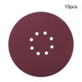 10pcs 225mm 9Inch 8 Hole Sander Disc Sanding Polish Paper Sandpaper 80/ 100/ 120/ 150/ 180/ 240/ 320/ 400/ 600/ 800/ 1000 Grit