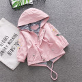 BibiCola girls jackets autumn spring kids girl hooded coat flower embroidery children outerwear clothing for little girl outfits