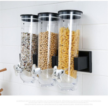 1pc Wall-Mounted Canister Cereal Dispenser Cereal device Type Food Grain Storage Tank Grain Distributor Food storage Utensils