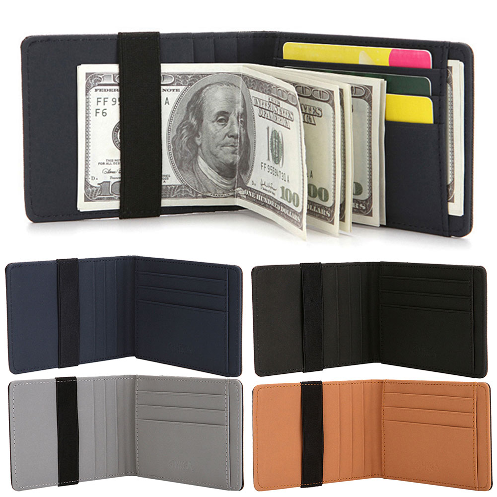 Men Credit Card Holder Minimalist RFID Blocking Wallet Card Holder Slim Wallet RFID Blocking Men Secure Faux Leather Bag Wallets