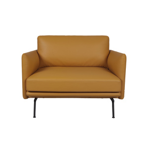 Modern Simple Outline Leather Single Sofa