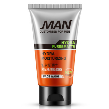 BIOAQUA Men's oil control Facial Cleanser Face Care Washable Oil Control Moisturizing Shrink Pores Blackhead Skin Care 100g