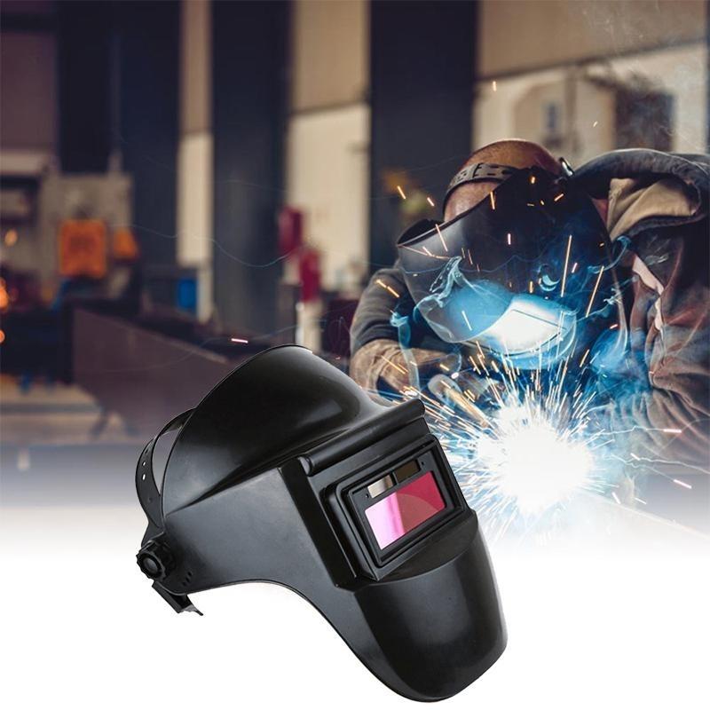 Solar Auto Darkening Black Protective Mask Welding Helmet Arc Tig Mig Head-Mounted Headband Anti-Glare Lens Welder Mask