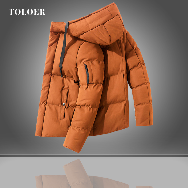 2021 New Men Winter Jacket Hooded Thicken Warm Mens Parkas Coat Casual Windproof Outerwear Men's Bomber Jacket Windbreaker