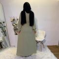 Latest Plain Simple Design Islamic Clothing Kimono Cardigan Muslim Women Dubai Abaya Dubai Middle East Fashion Style