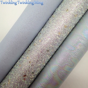 GREY Glitter Fabric, Metallic Faux Fabric, Synthetic Leather Fabric Sheets For Bow A4 21x29CM Twinkling Ming XM756