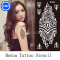 6pcs/lot Temporary Tattoo Stencils sheets for Henna tattoo paste reusable Template professional new glitter Painting supplies