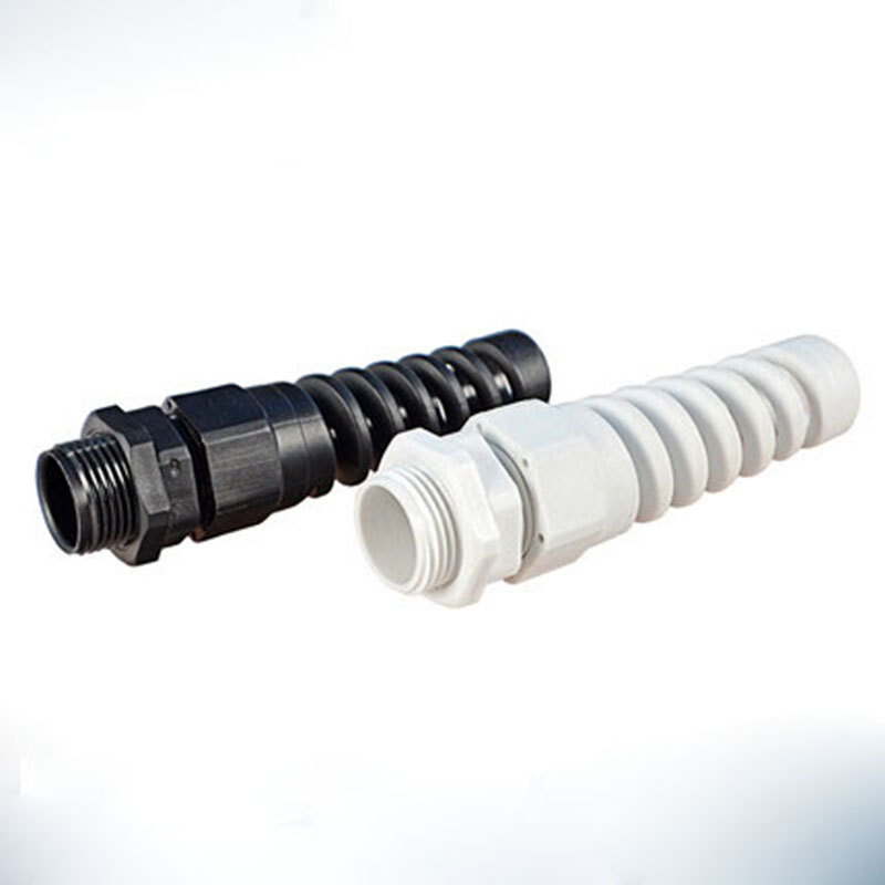 Nylon Cable glands PG7 M12 waterproof cable connectors thread gland rubber wiring conduit IP68 Anti-bending plastic cable sleeve
