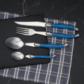 Jaswehome 4pcs Stainless Steel Cutlery Set Laguiole Dinner Knife Fork Spoons Steel Utensil Tableware Dinner Set Dinnerwares