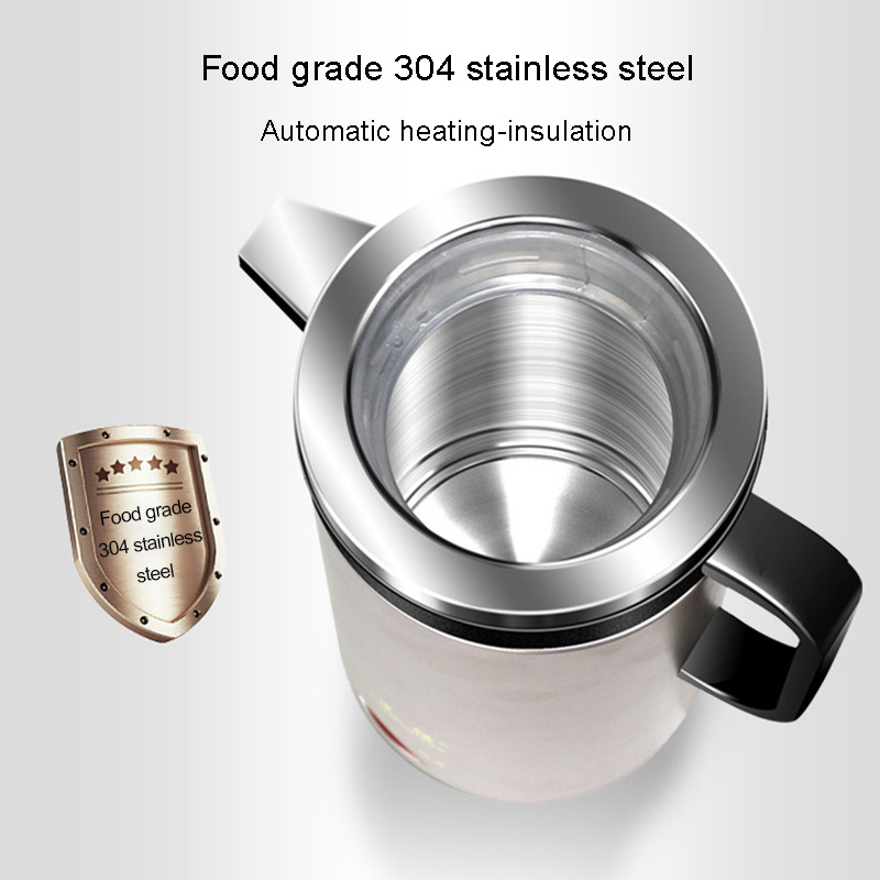 2L Mini Electric Kettle 1000W Stainless Steel Liner Three Layer Anti-Scalding Water Bottle Automatic Power Off Insulation Kettle