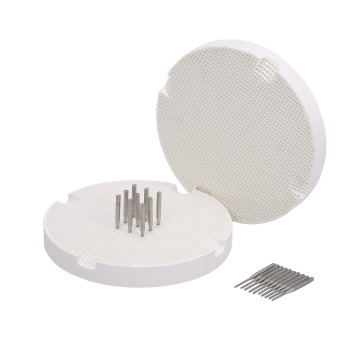 2 tray Dental Lab Honeycomb Round Firing porcelain Trays with 20pcs Metal Pins Dental Technician Supplies