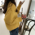 syiwidii new sweater women knitted ribbed V-Neck female pullovers women solid fashion korean tops autumn winter oversize sweater