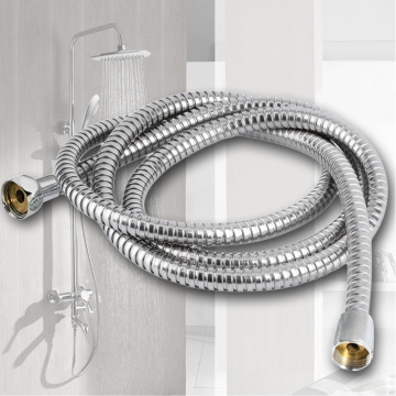 New Shower Hose 1.5M 2M 3M Stainless Steel Plumbing Flexible Bathroom Bath Shower Tube Head Silicone Hose Water Pipe Washers