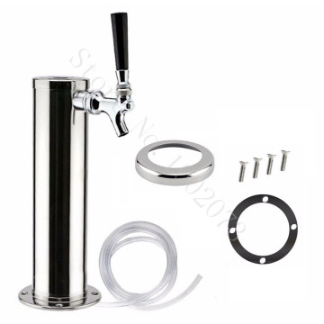 KegWorks Single Tap Chrome Draft Beer Kegerator Tower - 2 1/2