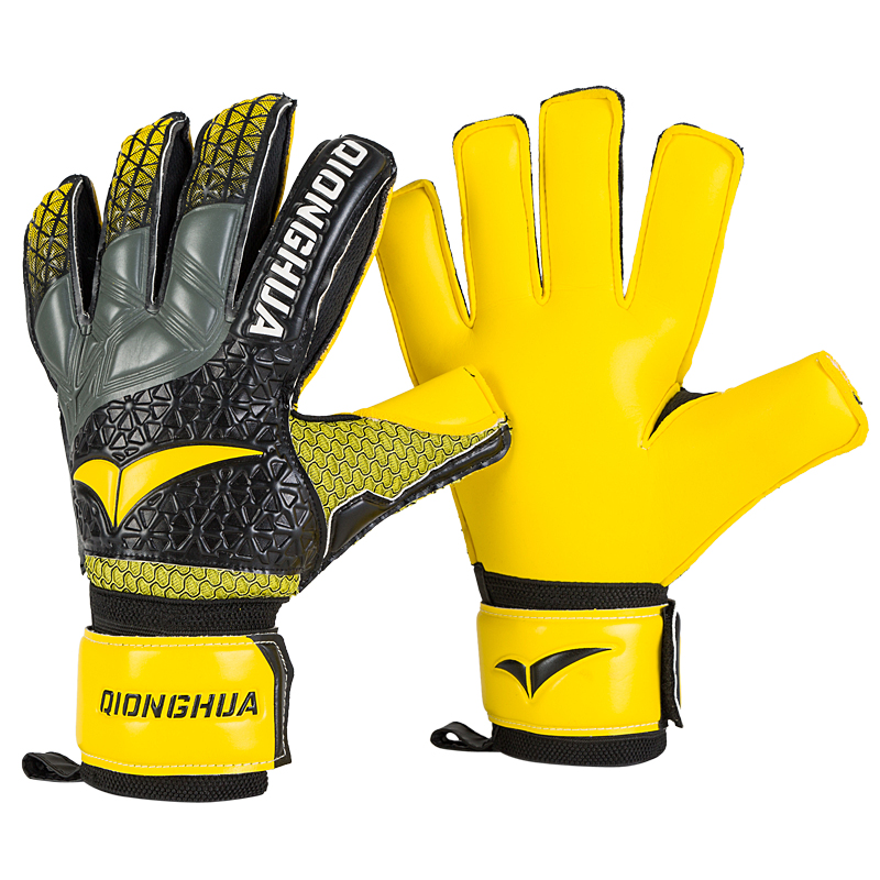 QH Professional goalkeeper gloves with Fingersave Protection rods soccer Latex football Goalie Gloves wholesale dropshiping