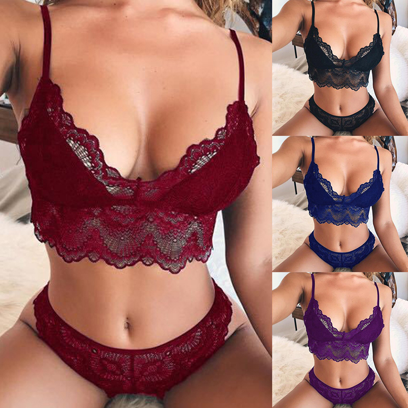 Sexy Lace Underwear French Bra Set Comfortable Women Bras Lingeries Ladies Underwear Suit