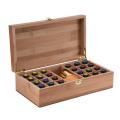 Bamboo Essential Oil Box organizer 25 Grids DIY Protective Wooden Storage Case for Artistic Ornament Decorative Gift #SO