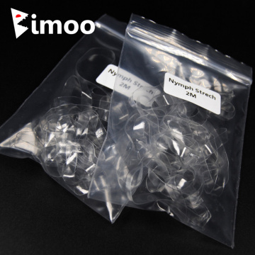 Bimoo 2 Bags X 2Meters Clear Black Nymph Stretch Fly Tying Stretching Tape for Scuds Buzzers Worm Making