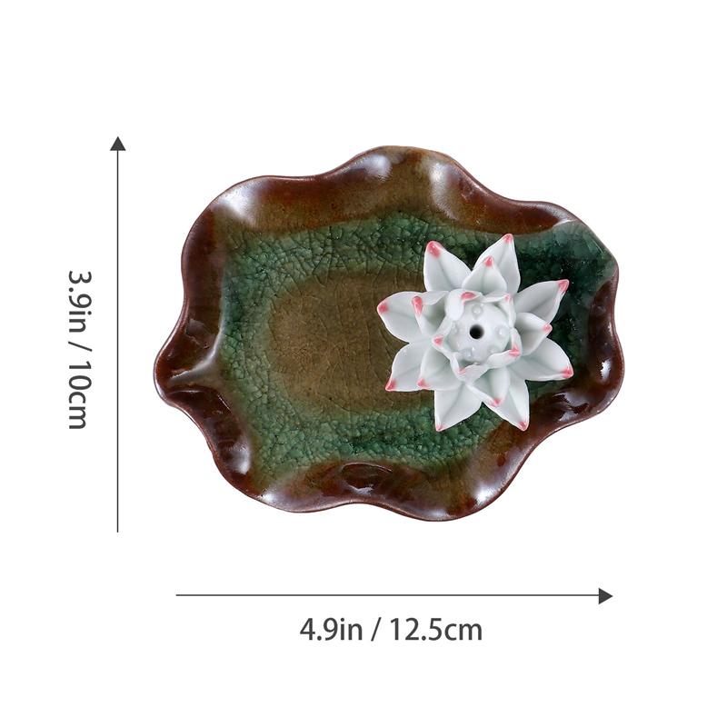 1 Pc Incense Stick Tray Lotus Incense Stick Holder Ceramic Incense Burner Desktop Adornment for Decoration Home Gift Desktop