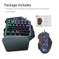 Mobile Phone PUBG Keyboard Mouse One-Handed Game Gaming Keyboard Mouse Keypad with LED Backlight 35 Keys