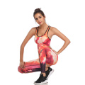 LI-FI Fitness Yoga Set Women Print Push Up Quick Dry Spotrs Wear Yoga Suits Running Workout Gym Wear Tight Slim Training Suit