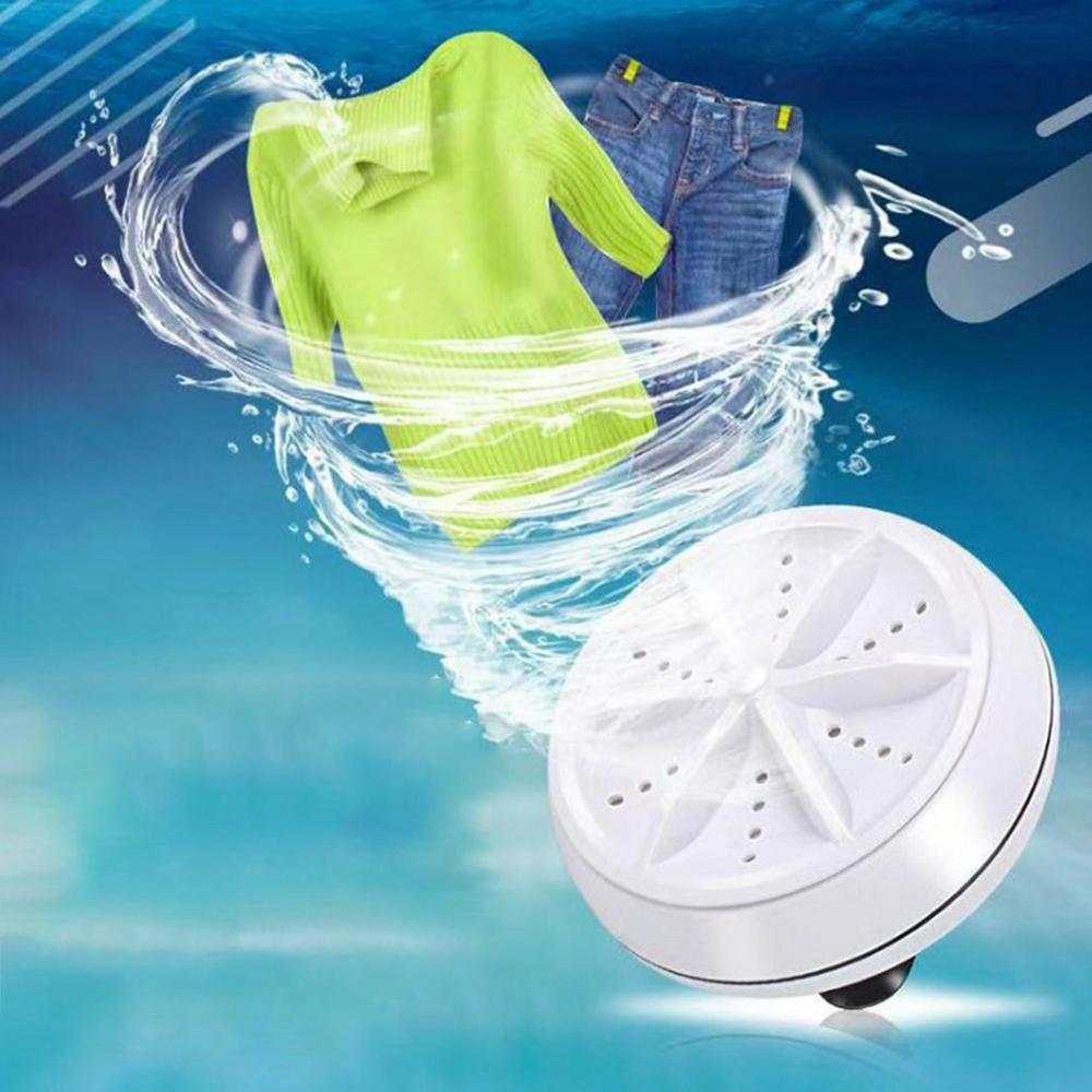 Ultrasonic Turbo Washing Machine Laundry Portable Travel Washer Air Bubble And Rotating Mini Washing Machine