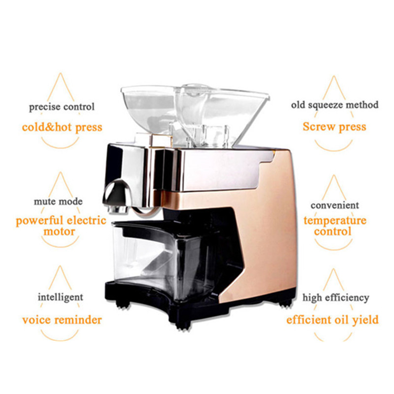 Home use mini peanut oil press machine commercial hot and cold sunflower oil extractor expeller presser