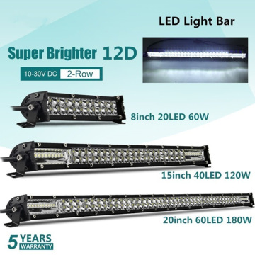 Truejo Super Bright LED Light Bar 12D 8-20inch Offroad Combo Led Bar for Lada Truck 4x4 SUV ATV Niva 12V 24V Auto Driving Light