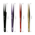 1Pc Universal Anti-Static Pointed Tweezers Color Plated Stainless Steel Tweezers Antacid Repair Tool For Mobile Phone